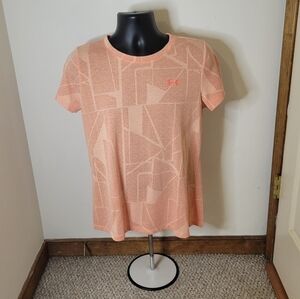 Under Armour Men's Orange Heatgear Short Sleeve Tee - Size (L) - Great Condition